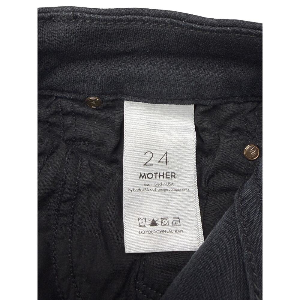 MOTHER High Waist Looker Jean In Not Guilty Black Size 24 Made In USA - Picture 4 of 9